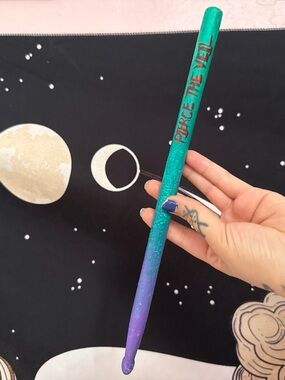Hand-Painted Pierce The Veil Teal and Purple Drumstick